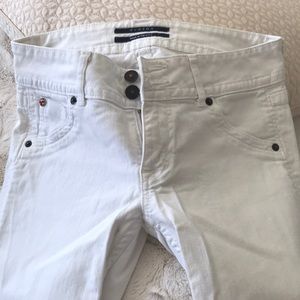 Hudson white denim.